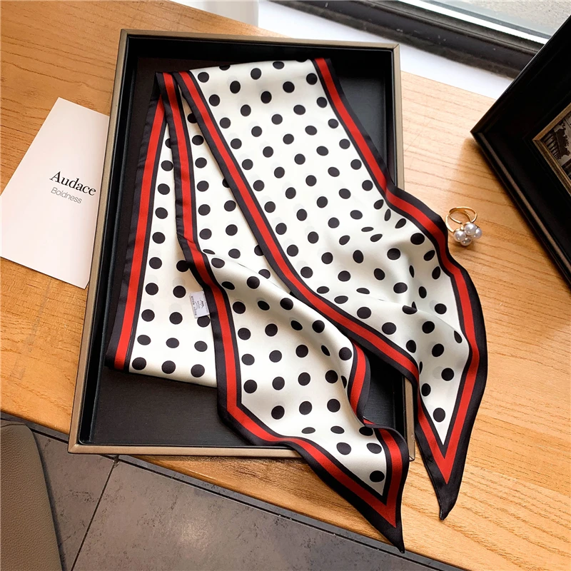 Head Wrap Turban - Luxury Long Silk Scarf Female Animal
