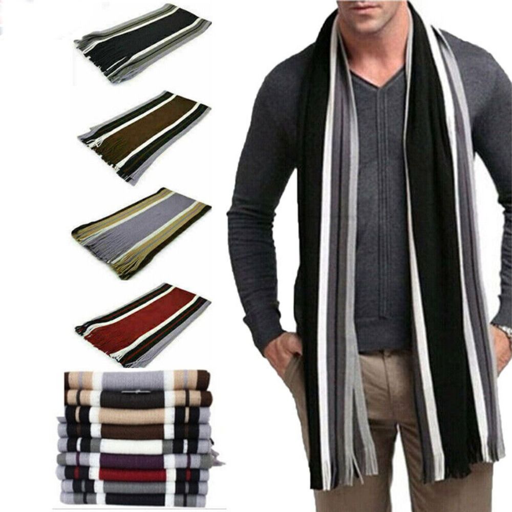 Cashmere Men Striped Scarf Fas - đánh giá và giá Muffler Men Wool