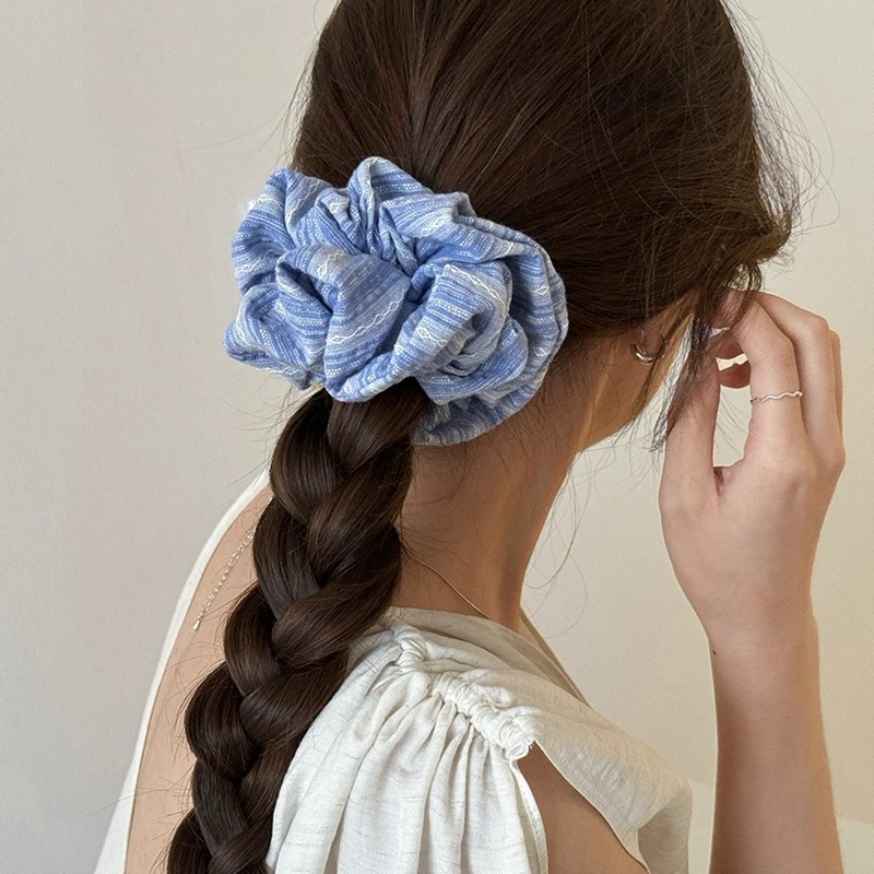 2024 Korea Fashion Stripe Hair - đánh giá và giá Silk Tie Striped