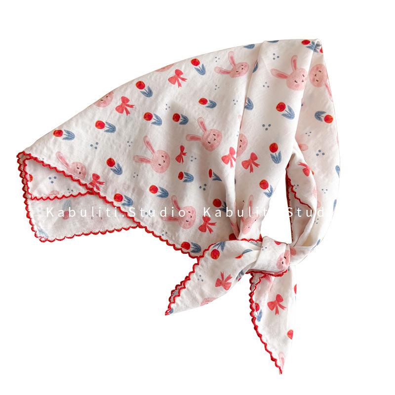 Cotton Linen Square Scarf  58  - đánh giá và giá Ascot Neck Scarf