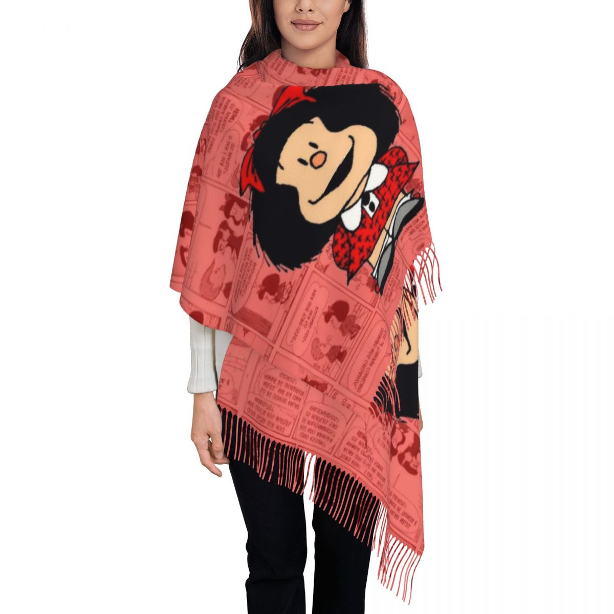 Women's Tassel Scarf Mafaldas  - đánh giá và giá Pashmina Wrap Large