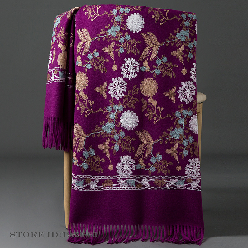 Women's Cashmere Pashmina Scar - đánh giá và giá Woven Scarf Blanket