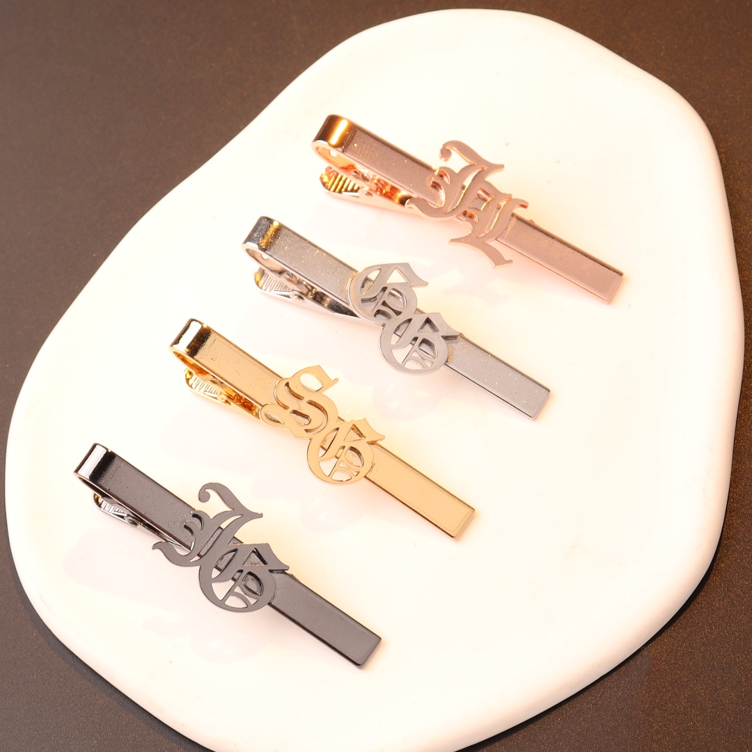 Custom Name Initials Tie Clip  - đánh giá và giá Tie Clip Silver