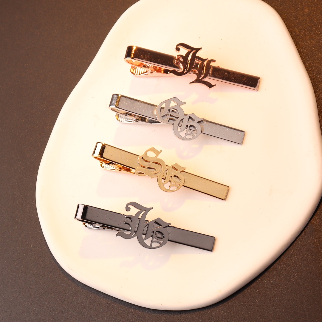Custom Name Initials Tie Clip  - đánh giá và giá Tie Clip Silver