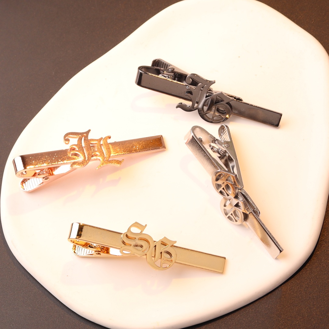 Custom Name Initials Tie Clip  - đánh giá và giá Tie Clip Silver