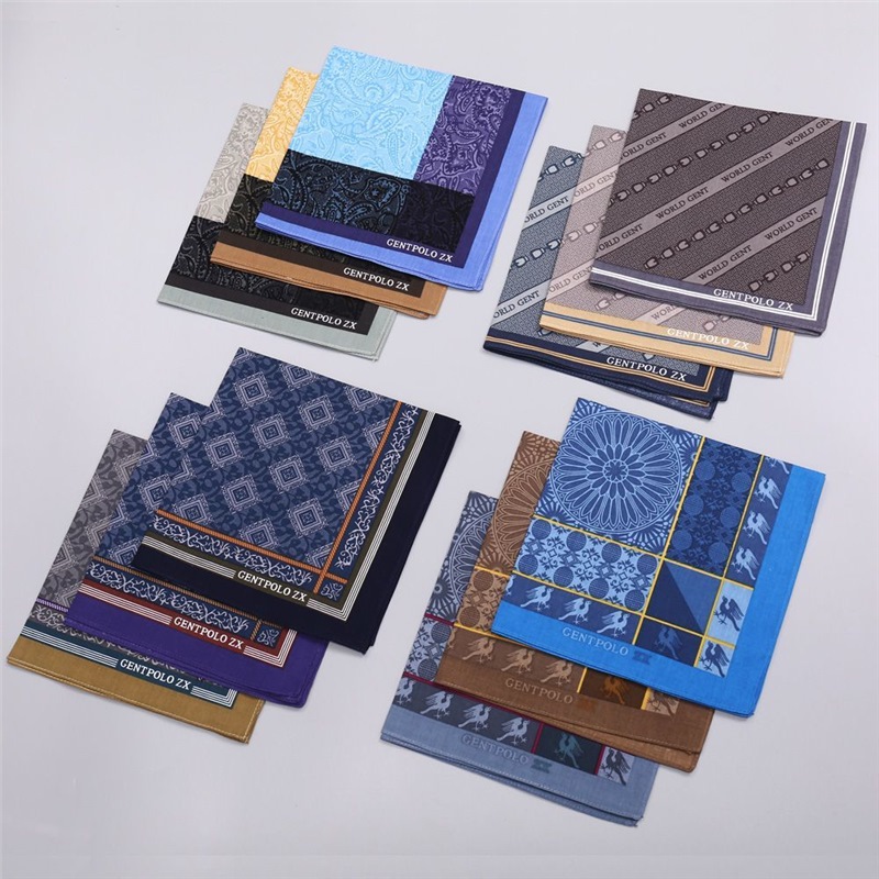 3Pcs Men's Pure Cotton Printed - đánh giá và giá Handkerchief Cotton Men