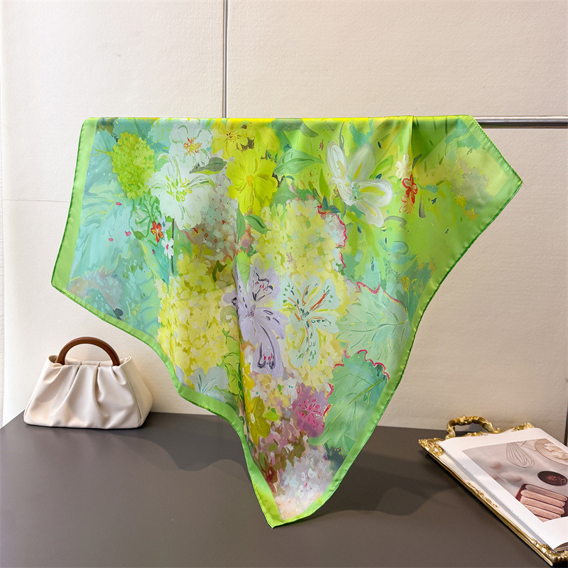 70*70cm Square Silk Scarf for  - đánh giá và giá Ascot Neck Scarf