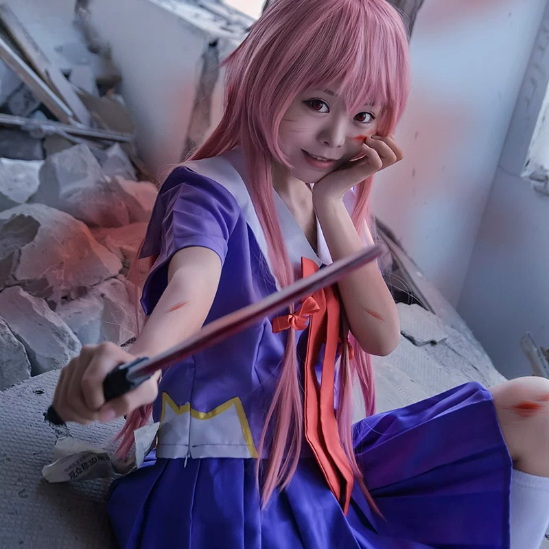 Yuno Gasai Future Diary Cospla - đánh giá và giá Bow Tie Pre Tied