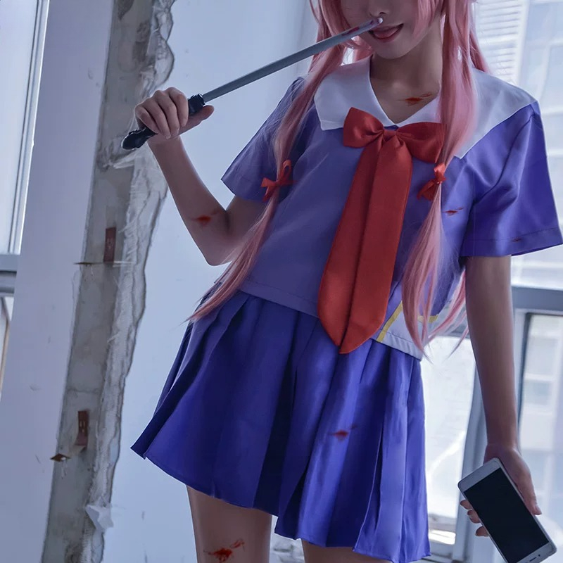 Yuno Gasai Future Diary Cospla - đánh giá và giá Bow Tie Pre Tied