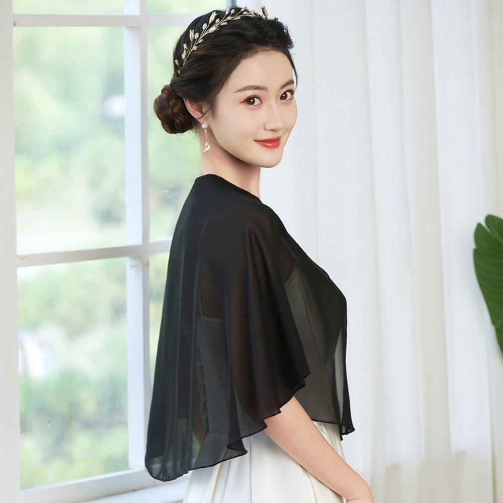 Vintage Sheer Chiffon Capelet  - đánh giá và giá Stole Wedding Shawl