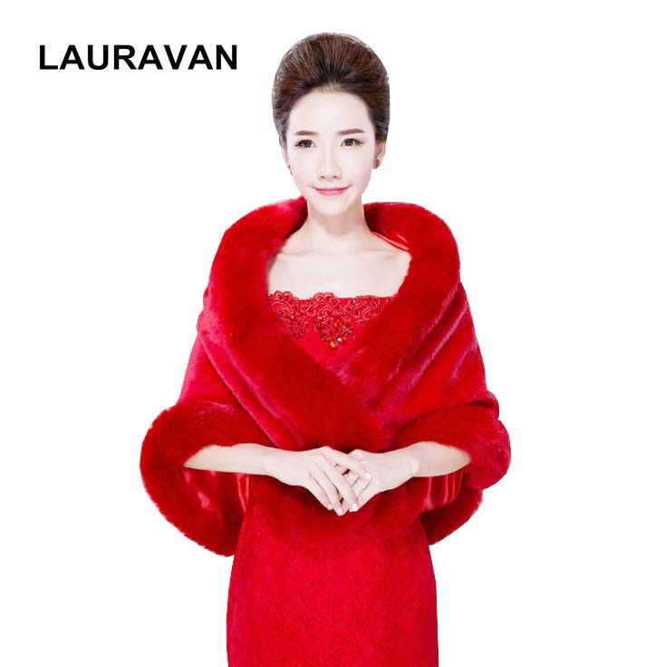 Red Bridal Wraps Winter Faux F - đánh giá và giá Stole Wedding Shawl